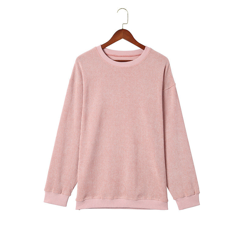 European And American Leisure Style Oversize Solid Color Pullover Thread European And American Leisure Style Oversize Solid Color Pullover Thread