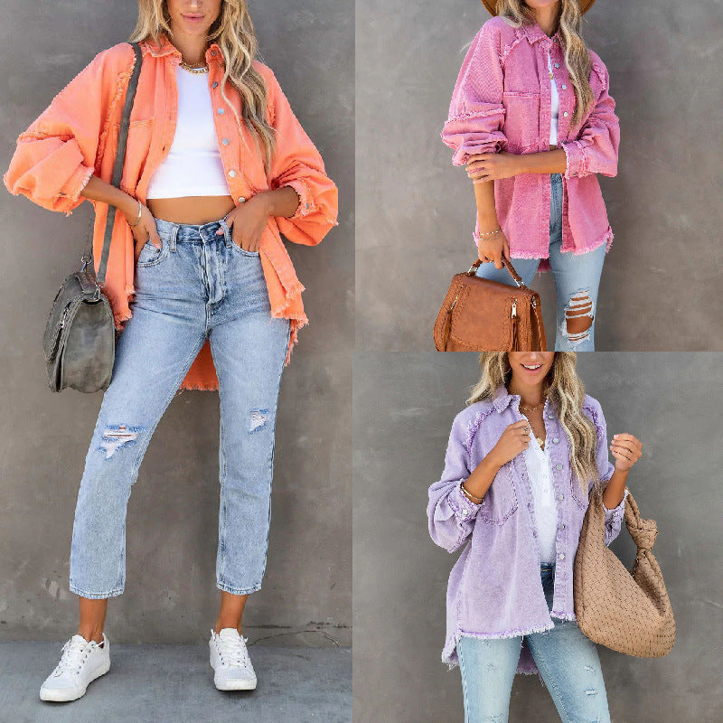 New Tassel Single Breasted Denim Jacket Women