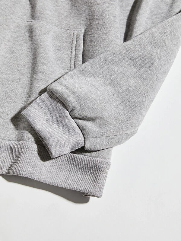 Autumn And Winter European And American Chest Printing Hooded Casual Loose Sweater