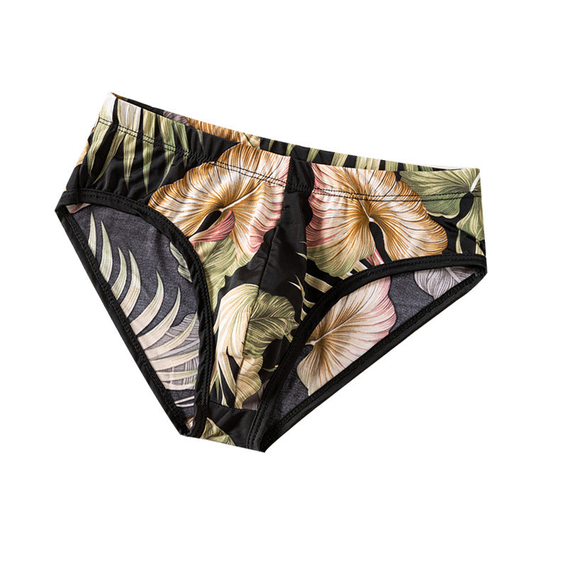 Men's Ice Silk Summer Thin Breathable Printed Briefs Men's Ice Silk Summer Thin Breathable Printed Briefs