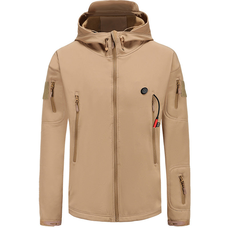 Smart Heated Jacket And Warm-keeping Coat Hooded Fleece-lined Smart Heated Jacket And Warm-keeping Coat Hooded Fleece-lined