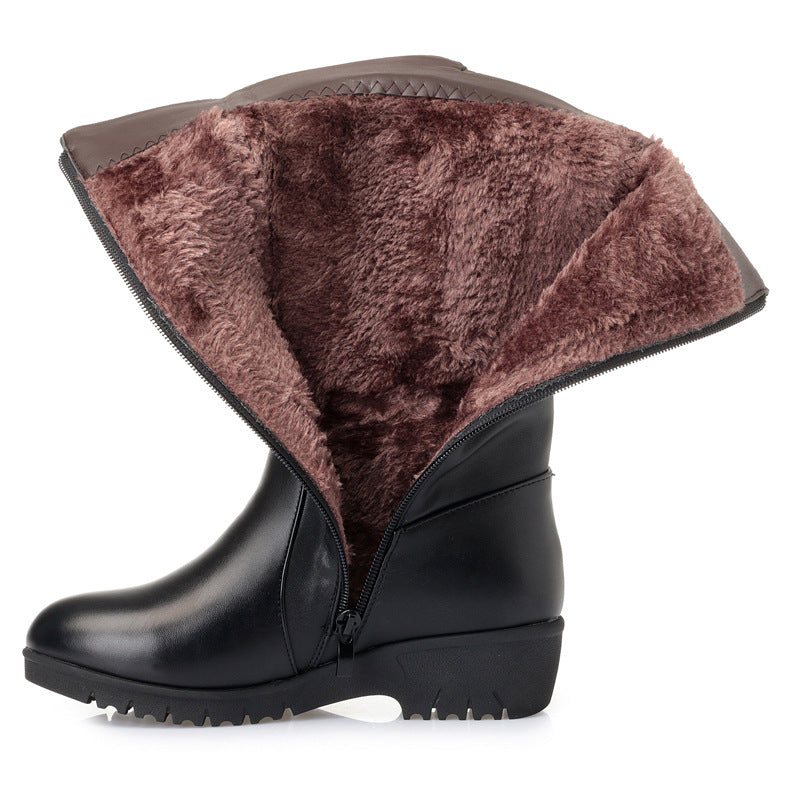 New Winter Women's Boots Flat Wedge Heel High Boots New Winter Women's Boots Flat Wedge Heel High Boots