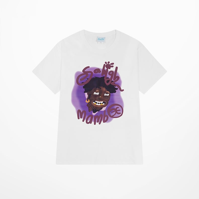 Loose Couple White Cotton T-shirt