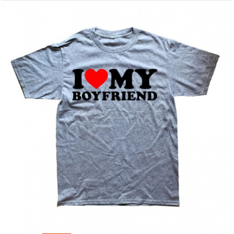I Love My Girlfriend Men's Valentine's Day Funny T-shirt