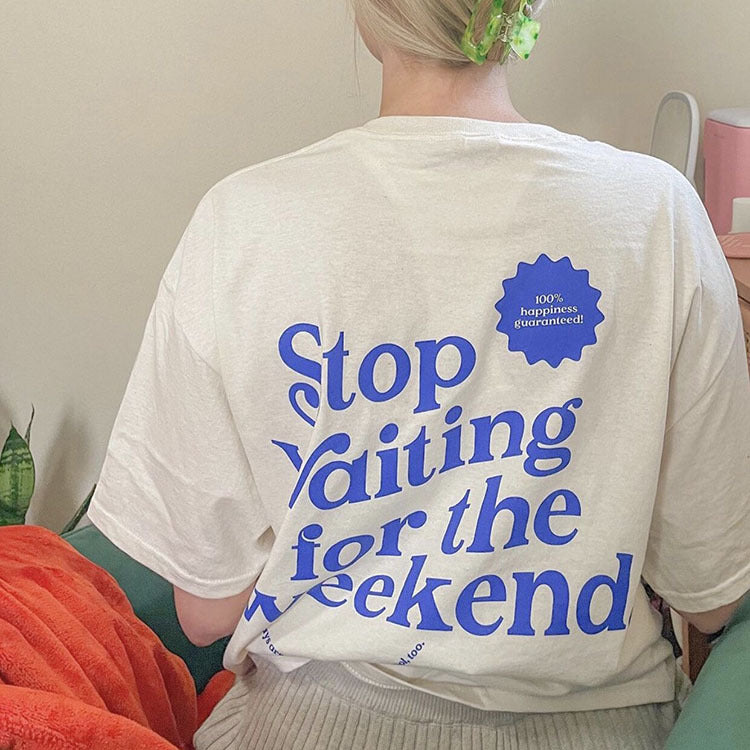 Blue Short Sleeve Mother-in-law Hip Hop