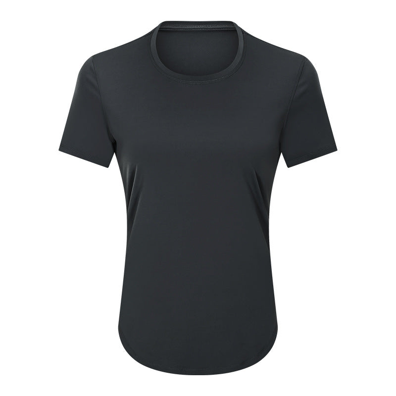 Simple Loose Brushed Yoga Ladies Short Sleeves