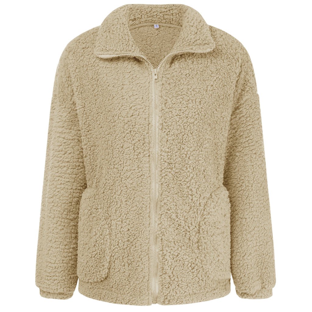 Fashionable Plush Warm Jacket Women