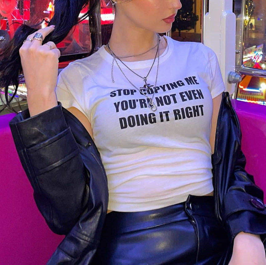 Women's Slim Slim Sweet Fresh Print T-shirt