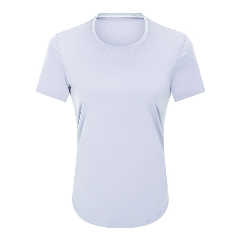 Simple Loose Brushed Yoga Ladies Short Sleeves