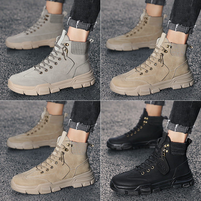 High-top Martin Leather Boots New British Tooling Boots Men High-top Martin Leather Boots New British Tooling Boots Men
