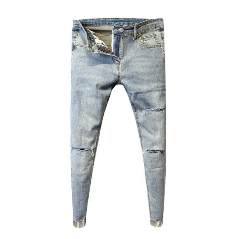 Light Blue Retro Slim Jeans