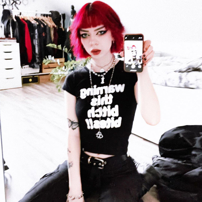 Europe And The United States Dark Wind Street Casual Hot Girl Hundred With Tops