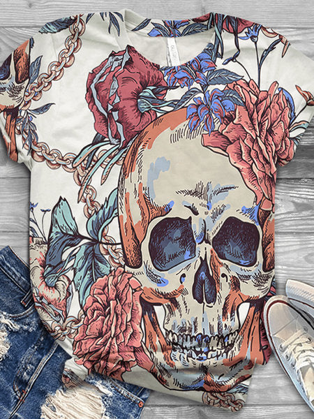 European And American Animal Printed Short Sleeved T-shirt
