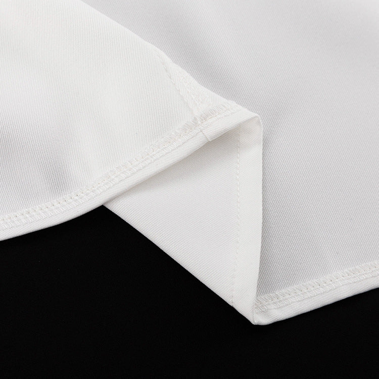Milky White Commuter Mop Skirt For Women
