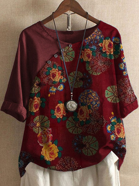 Women's Slim Fit Color Matching Cross Top