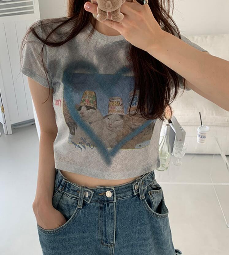 Irregular Tie Dyed Casual Short Sleeve T-shirt Top