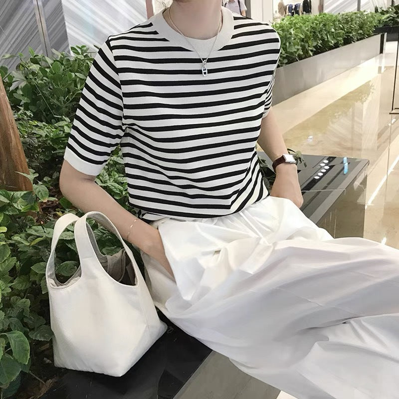 Women's Cool Loose Round Neck Ice Silk Knitted Sweater