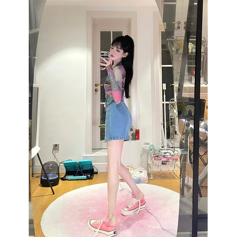 V-neck Style Spicy Girl Long Sleeved Top Trend