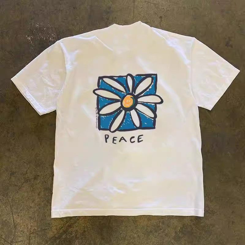 American Retro Design Sense Niche Short Sleeves