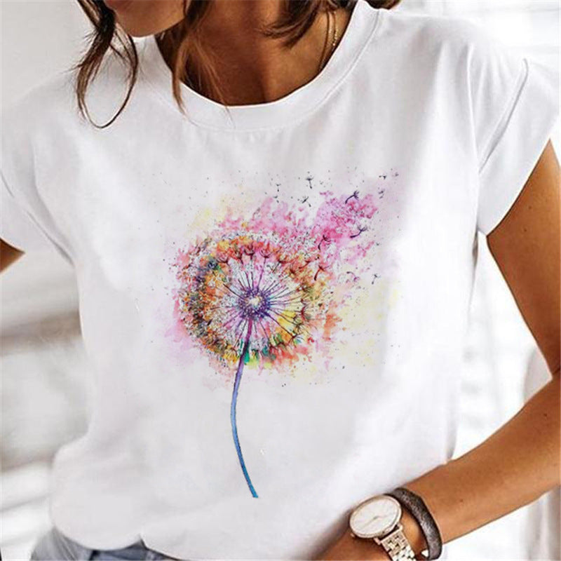 Street Personalized Feather Versatile T-shirt