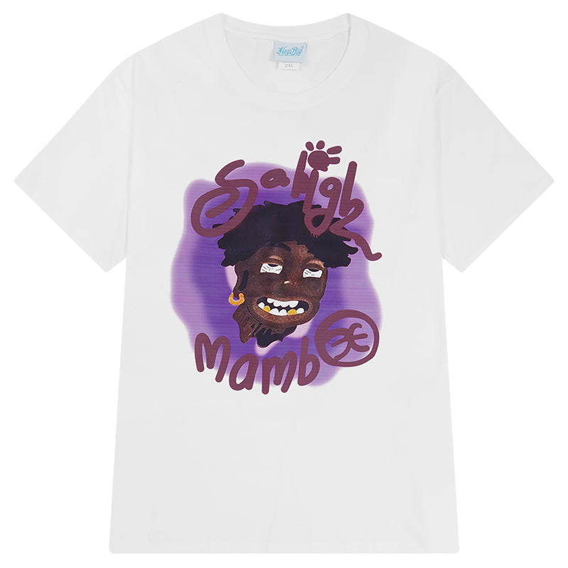 Loose Couple White Cotton T-shirt