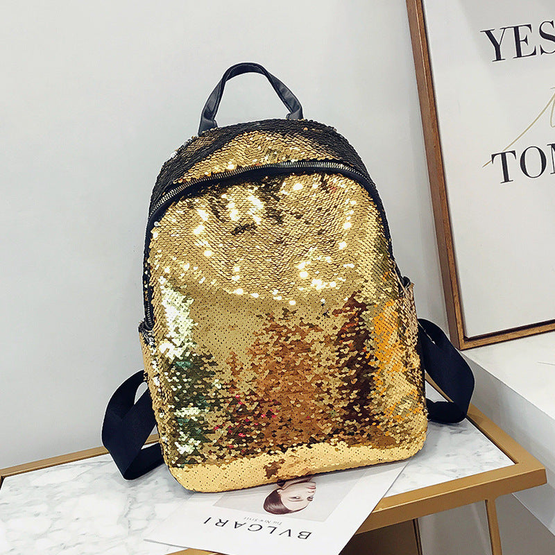 New Sequined Backpack Women Korean Version