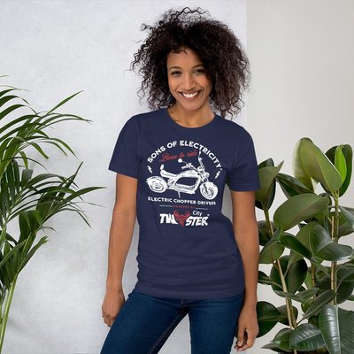 Son Of Electricity Born Riding Electric Chopper Driver T-shirt