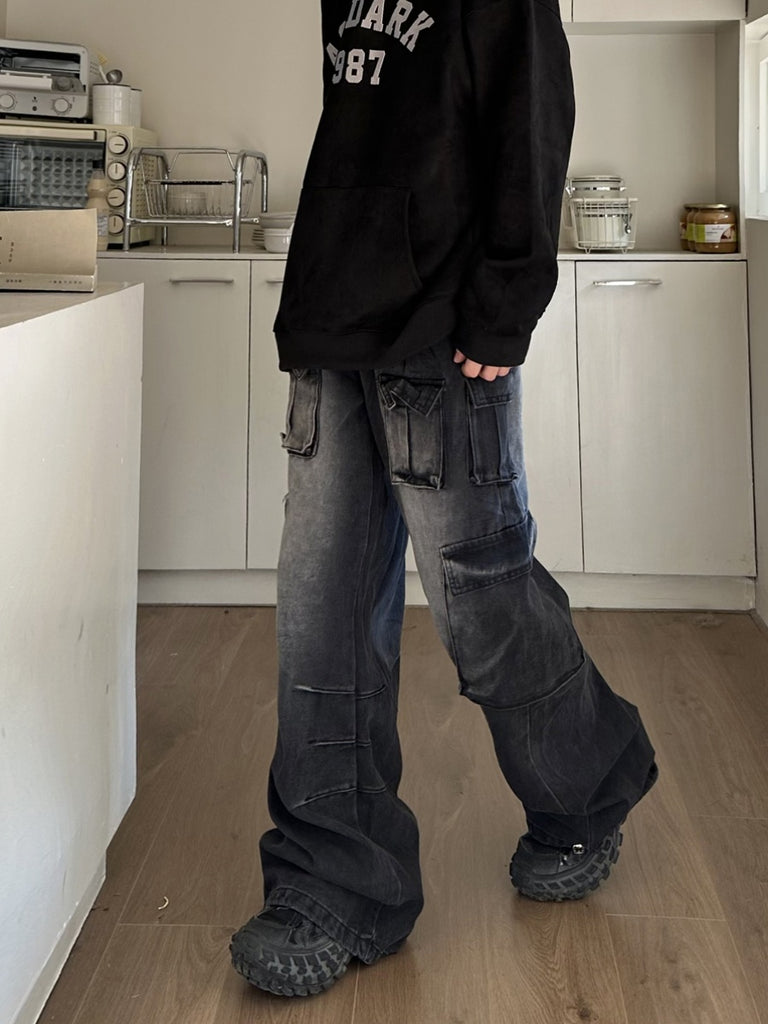Retro Overalls For Men With Wide Legs