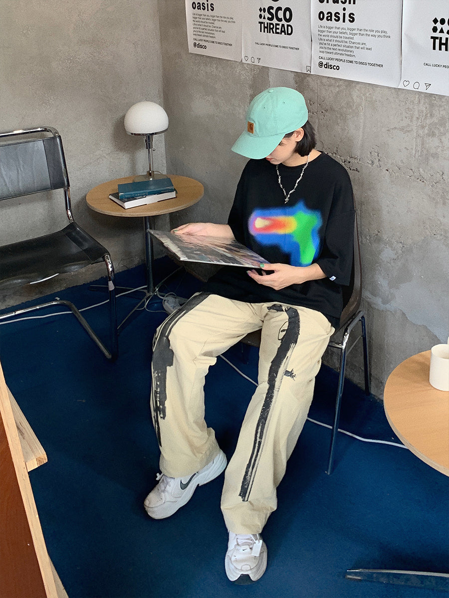 Japanese Retro National Trend Casual Wide Leg Long Pants Men Japanese Retro National Trend Casual Wide Leg Long Pants Men