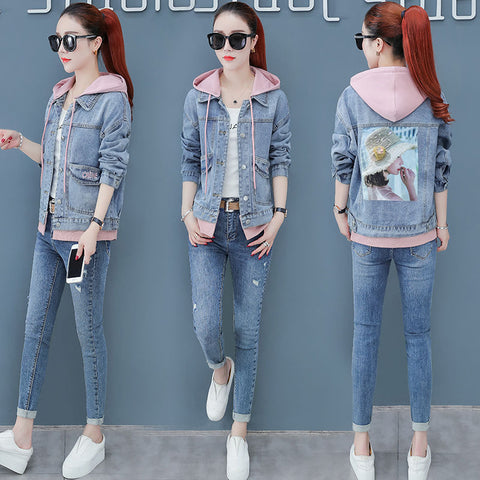 Spring And Autumn Casual Denim Short Jacket Women