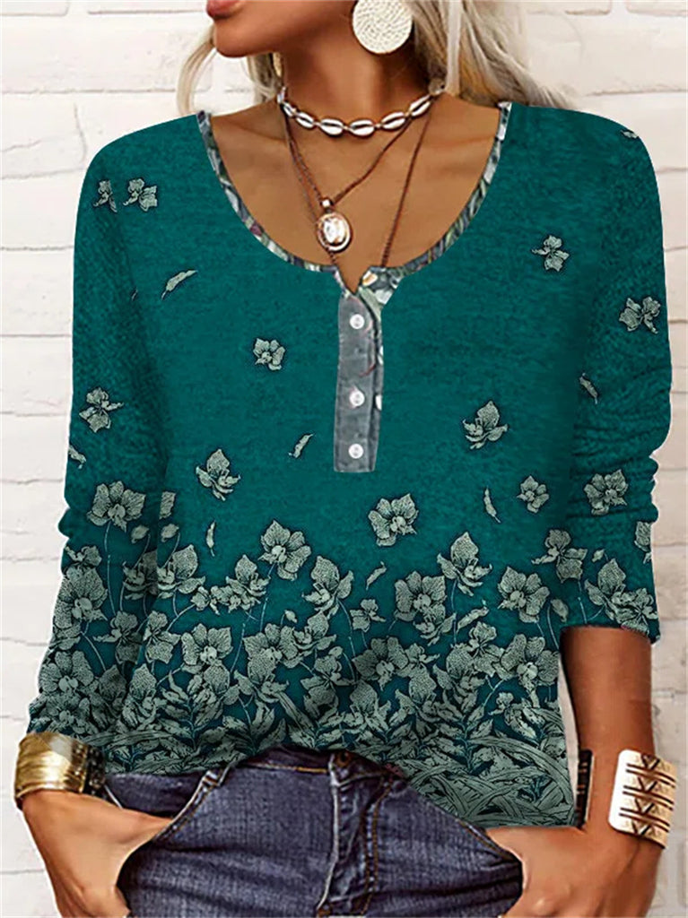 Personalized Flower T-shirt Casual Fashion