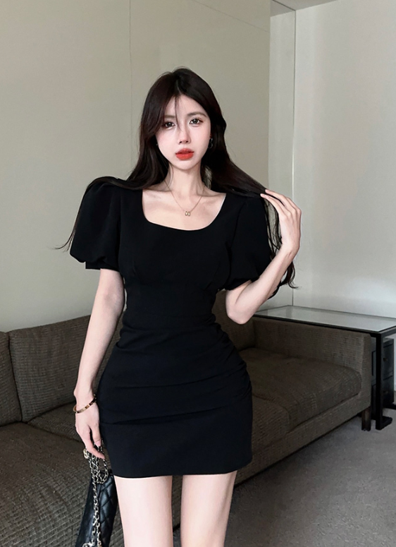 X556 ชุดเดรสทรงเอคอปกใหม่สำหรับฤดูร้อน