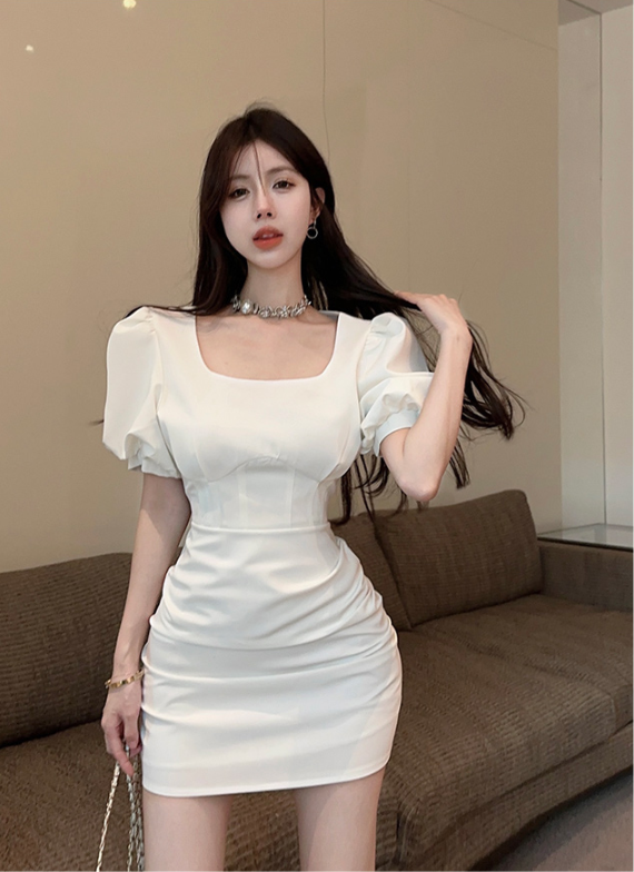 X556 ชุดเดรสทรงเอคอปกใหม่สำหรับฤดูร้อน