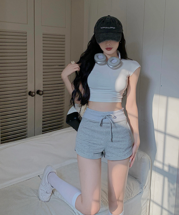 X557 grey casual sports shorts women's กางเกงในสตรี เกรย์สไตส์สายแฟชั่นสวยๆมีสไตส์