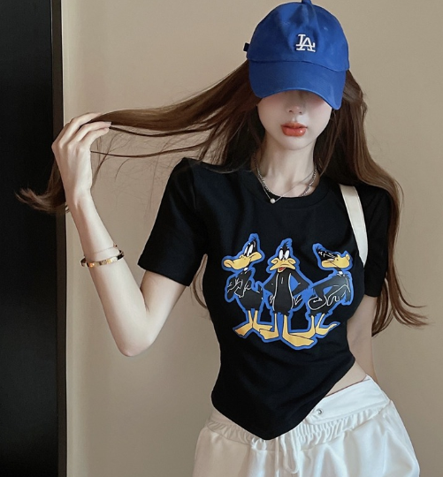 เสื้อยืดแขนสั้นพิมพ์ลาย X190