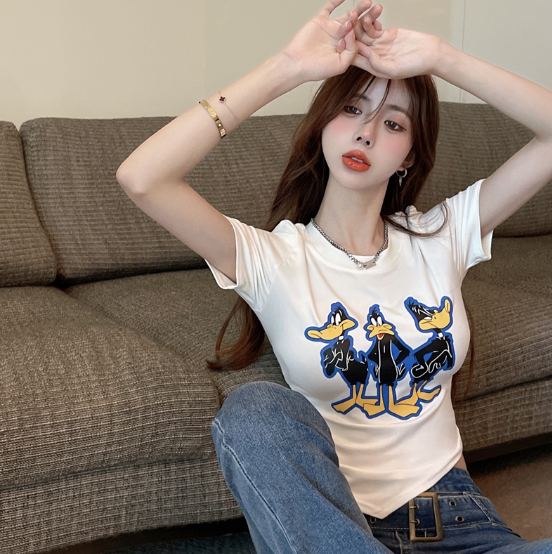 เสื้อยืดแขนสั้นพิมพ์ลาย X190