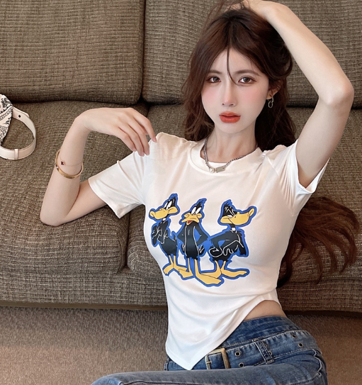 เสื้อยืดแขนสั้นพิมพ์ลาย X190