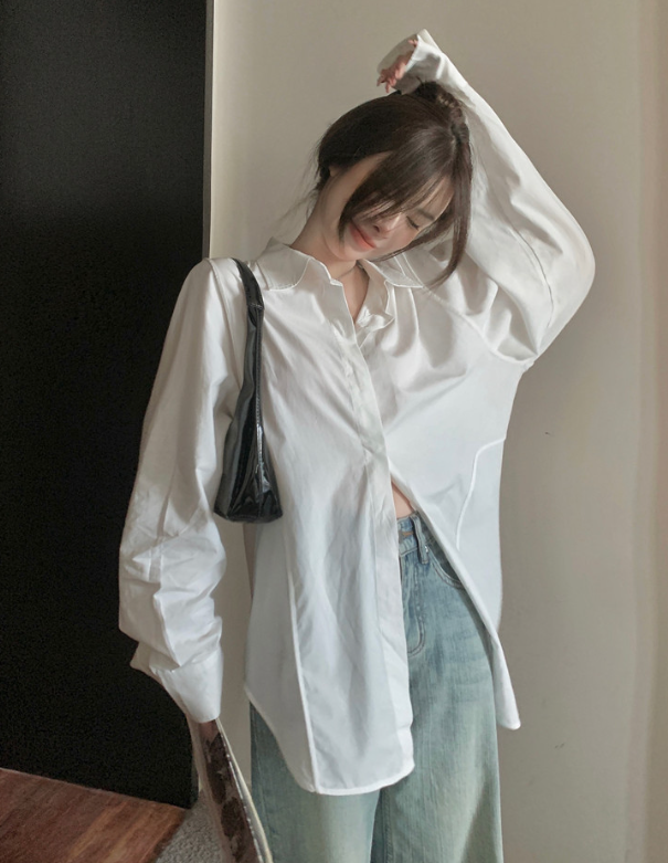 X115 Pure Desire Lazy Loose Design Sense เสื้อตัวบน