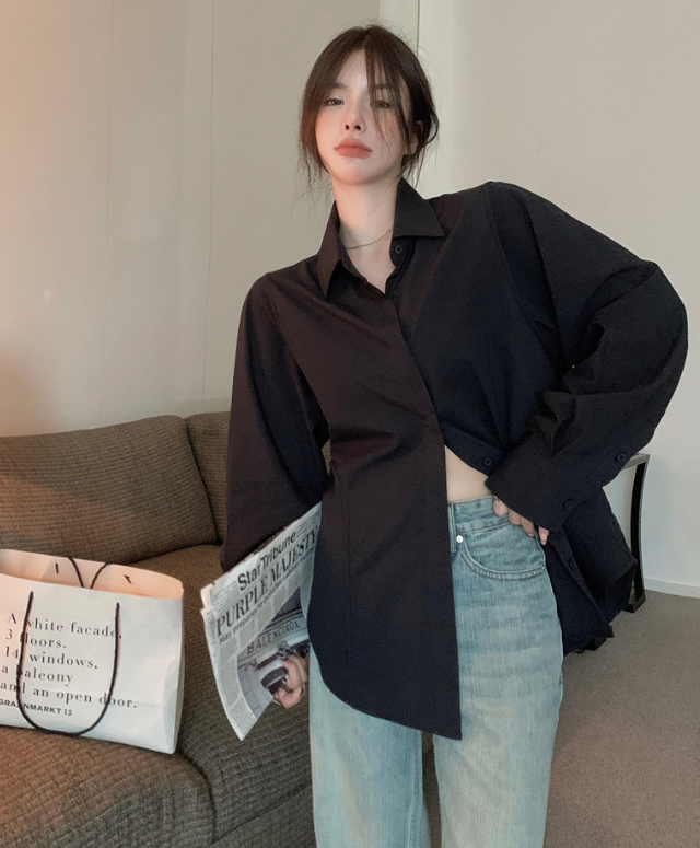 X115 Pure Desire Lazy Loose Design Sense เสื้อตัวบน