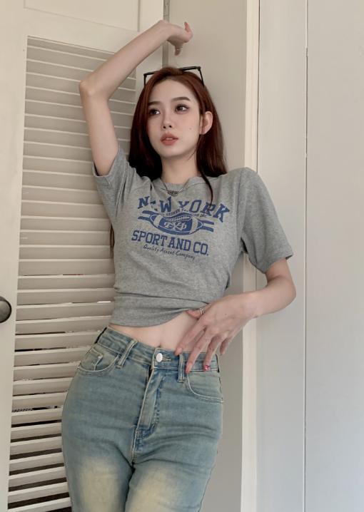X281 เสื้อยืดแขนสั้นลายรักบี้ใหม่