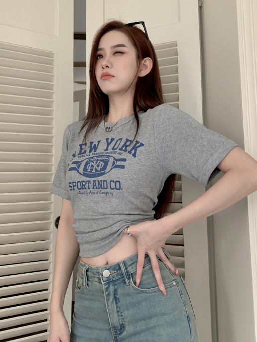 X281 เสื้อยืดแขนสั้นลายรักบี้ใหม่