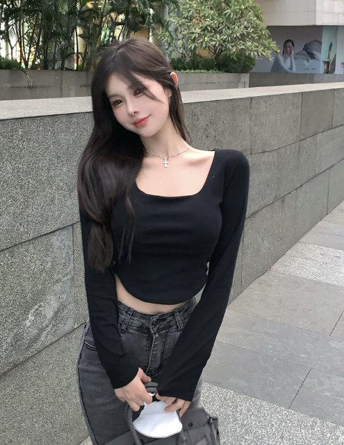 X265 autumn and winter high hoard long-sleeved top undershirt women's