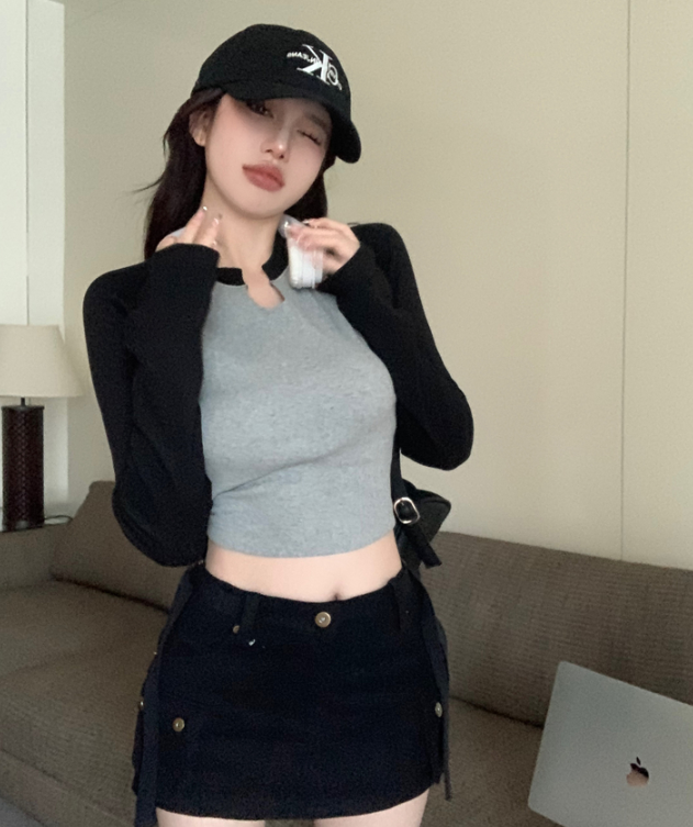 X121 เสื้อยืดคอวีแขนยาวผู้หญิง