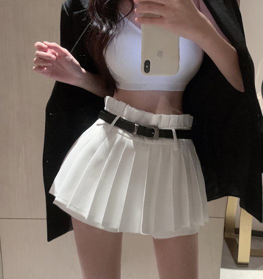 X247 culottes กางเกงขาสั้นเอวสูงกระชับสัดส่วนแบบใหม่สำหรับผู้หญิงพร้อมเข็มขัด