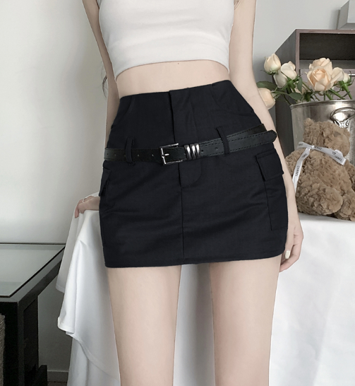 X495 short skirt design sense sweet  slim skirt