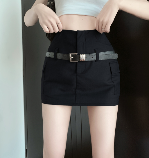 X495 short skirt design sense sweet  slim skirt