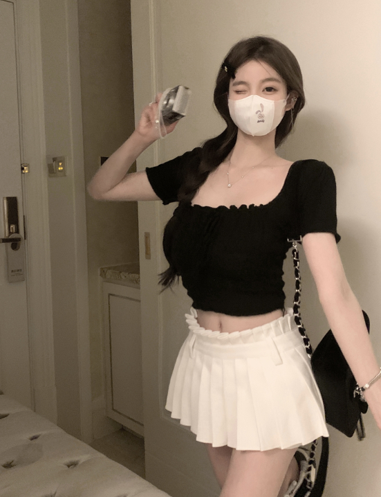 X355 ใหม่ เสื้อถักโบว์ผูกโบว์
