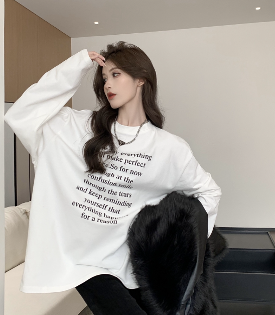 X304 เทรนด์เสื้อยืดแขนยาวแฟชั่นมาใหม่