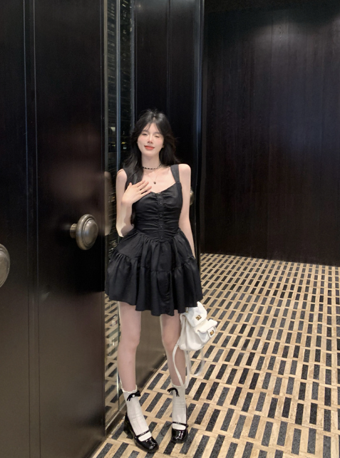 X462 New sweet high-level sense of high puff skirt dress