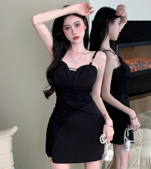 X467 summer new design pure desire style suspender dress